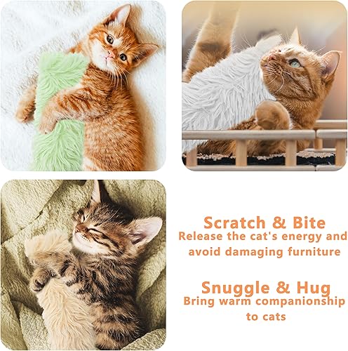 Miniatura 6 de Paquete de 3 juguetes de hierba gatera, suaves y duraderos, juguetes de hierba gatera con sonido arrugado, juguete interactivo para gatos para