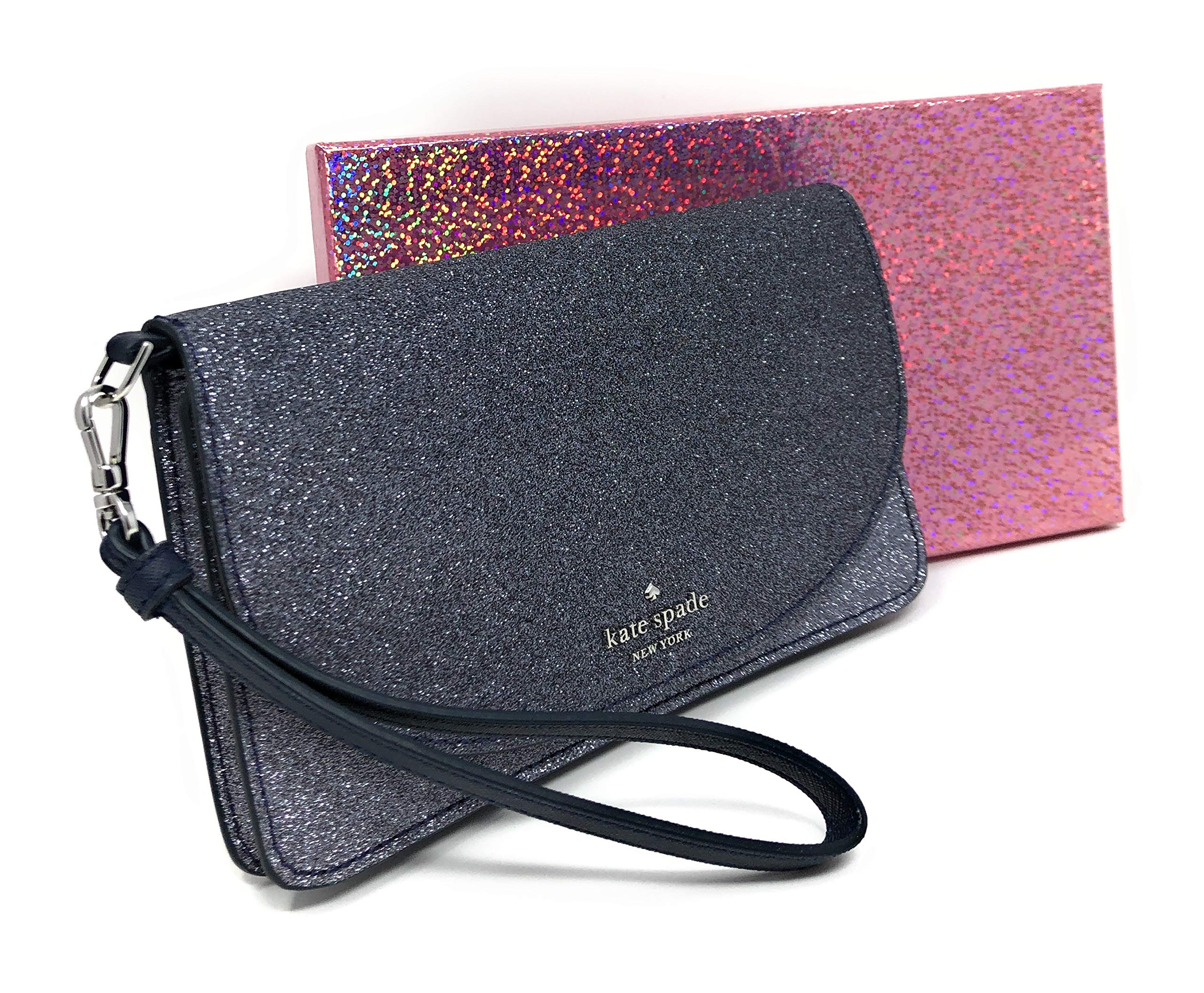 Joeley Boxed Multifunctional Wallet Wristlet Clutch Glitter Grey