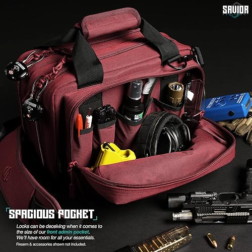 Miniatura 2 de Savior Equipment Specialist Series - Mini bolsa táctica de doble pistola bolsa de transporte para pistola compartimento extra grande con cremalleras