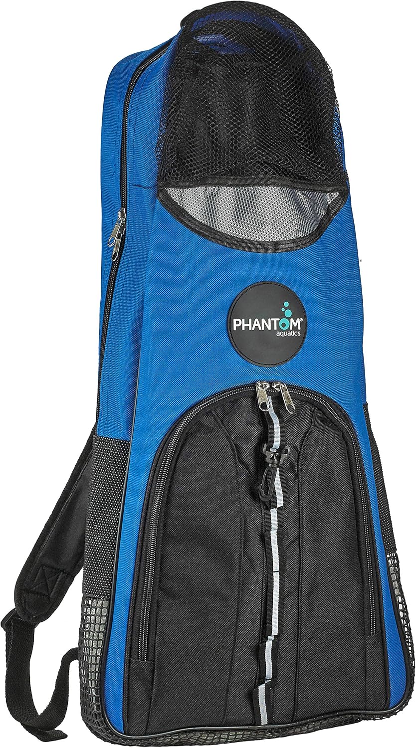 Phantom Aquatics Italian Collection Legendary Panoramic View Mask Fin Dry Snorkel Set with Deluxe Snorkeling Gear Bag… : Sports & Outdoors