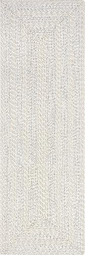 Miniatura 6 de nuLOOM Rowan alfombra de área para interiores y exteriores, 6 x 9 pulgadas, marfil