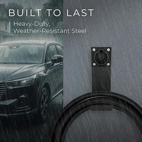 Miniatura 5 de Lectron soporte para boquilla de cargador de vehículos eléctricos y gancho en J para todos los vehículos eléctricos J1772