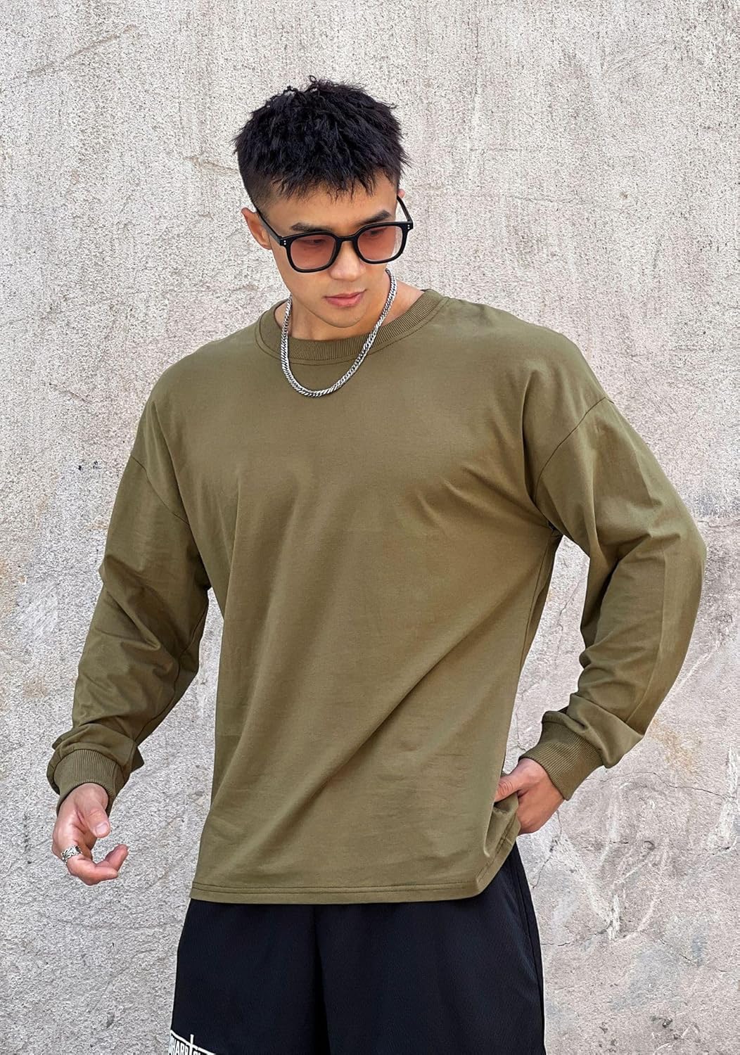 maytopia Mens Long Sleeve T-Shirt Gym Workout Shirts Muscle Athletic Tee Active Shirt - Image 4