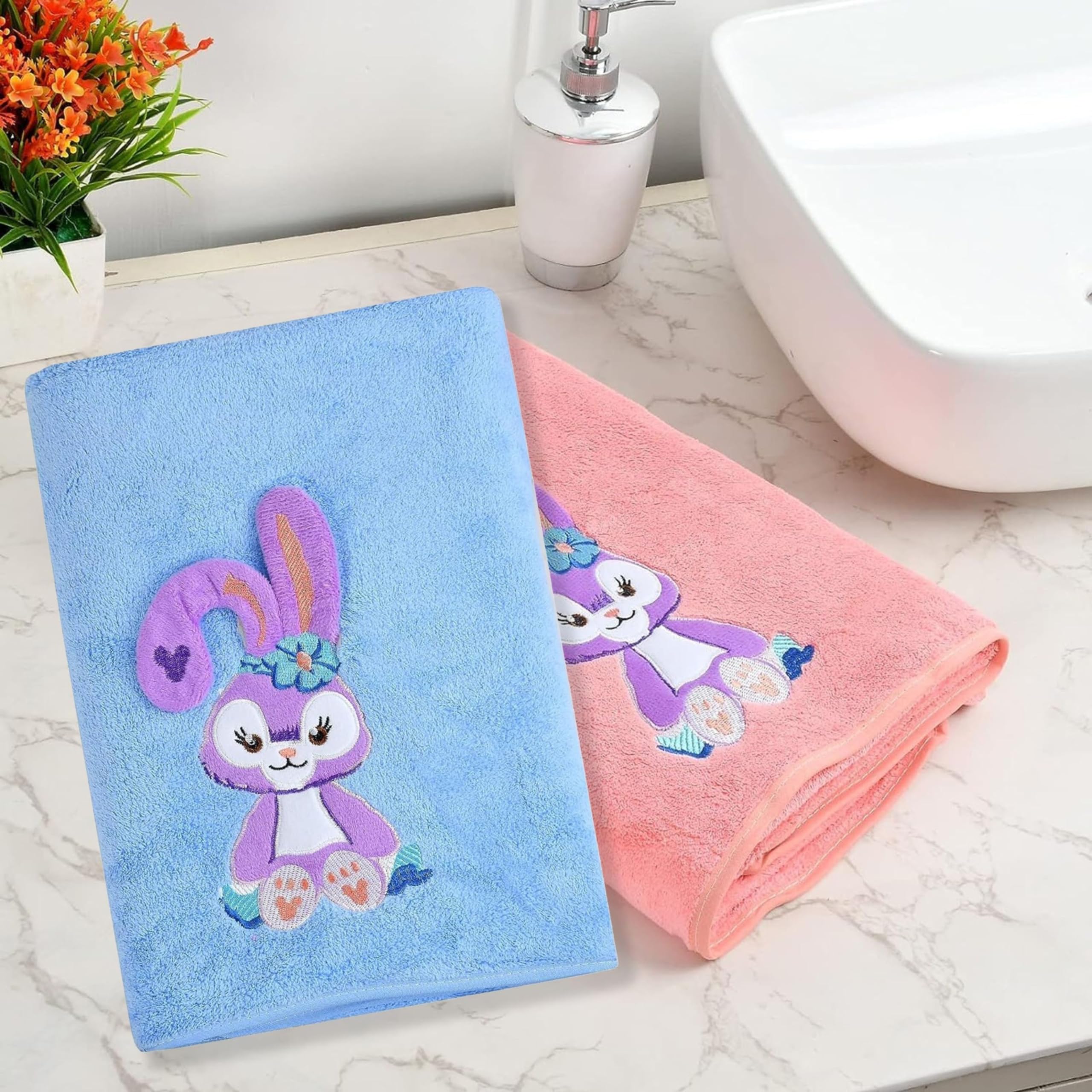 Cute Rabbit Kids Bath Towels - Super Soft & Absorbent -8