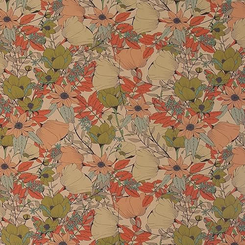 Vista 14 de Aimyoo Rollo de papel de estraza floral, papel de regalo de flores vintage para todas las ocasiones, para bodas, cumpleaños, despedidas de soltera