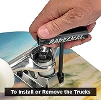 Vista 8 de Herramienta compacta de patinaje de bolsillo, herramienta T Tool todo en uno para patinetas, longboards, mini patinetas y cruceros, se pliega a un