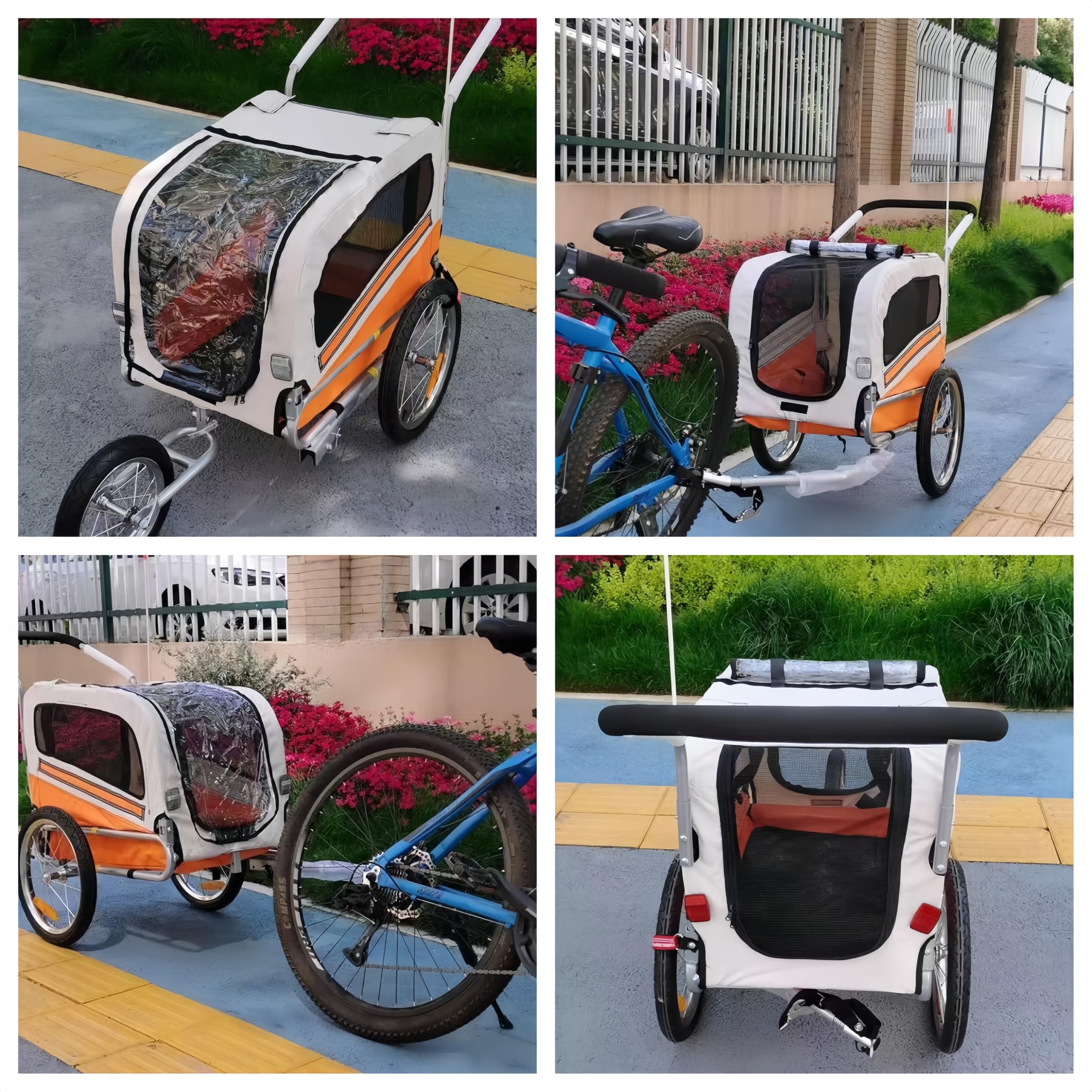 Amazon.co.jp: 九万里の云2-in-1 ペットバイクトレーラー ベビーカー