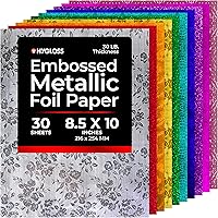 Vista 10 de Hygloss Papel de aluminio metálico, 20 hojas, 10 hojas de papel metálico surtido, 8.5 x 10 pulgadas, papel de aluminio ideal para manualidades