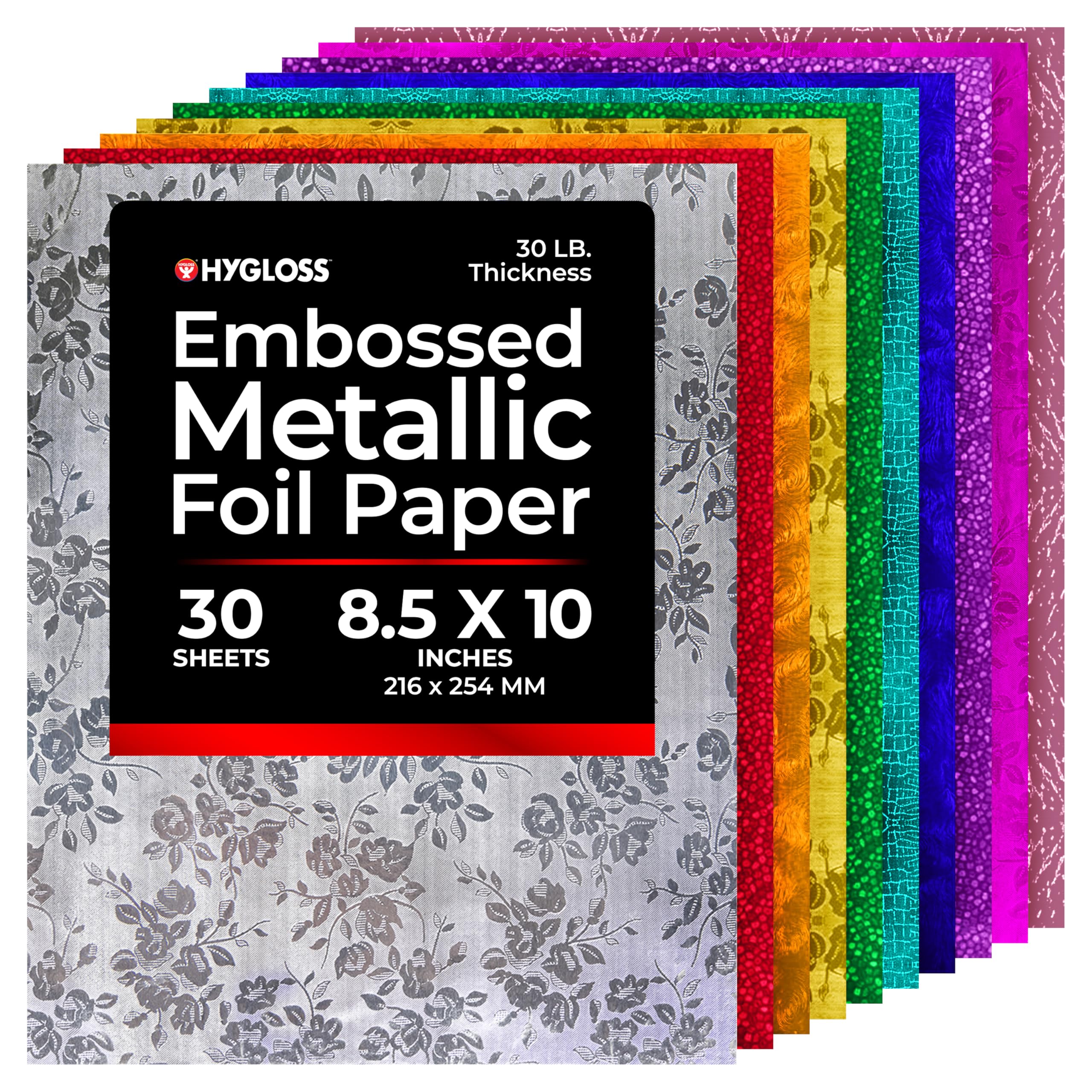 Amazon.com: Hygloss Embossed Metallic Foil Paper - 30 Sheets