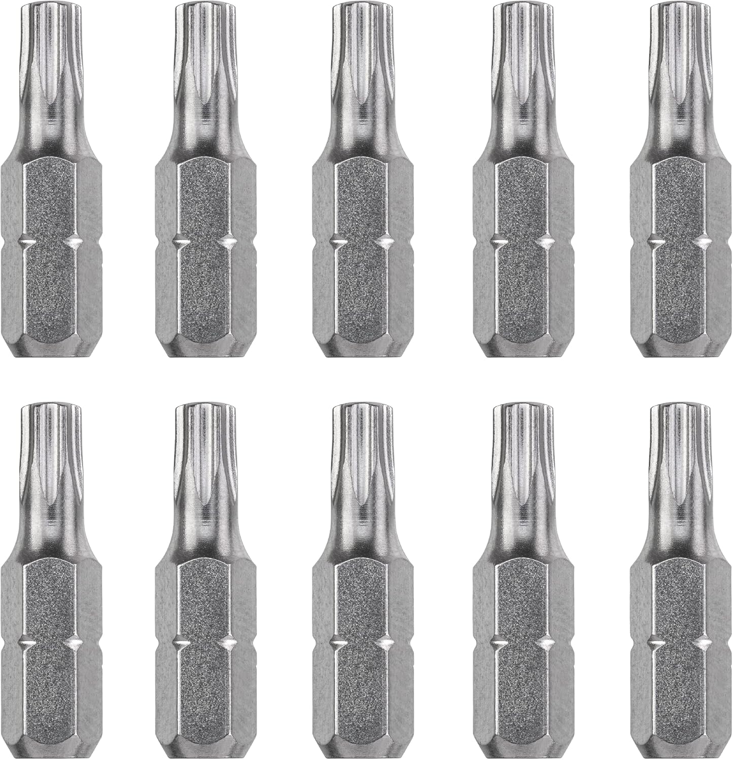 kwb 10-Piece Torx 20 Industrial Steel Bit Set, 25 mm Bits, 1/4'' Hex Shank, Screwdriver Bit Set