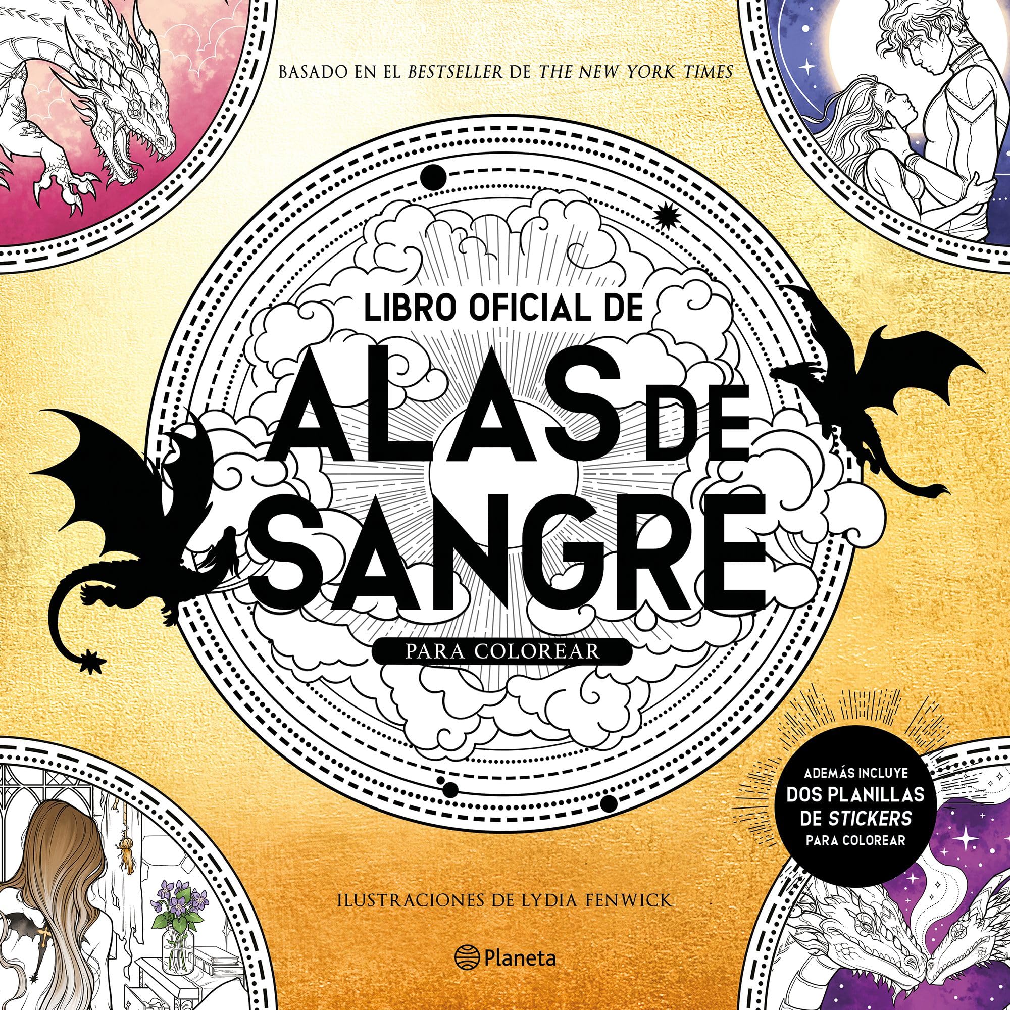 Alas de sangre. Libro oficial para colorear / Fourth Wing: The Official Coloring and Sticker Book (Spanish Edition)