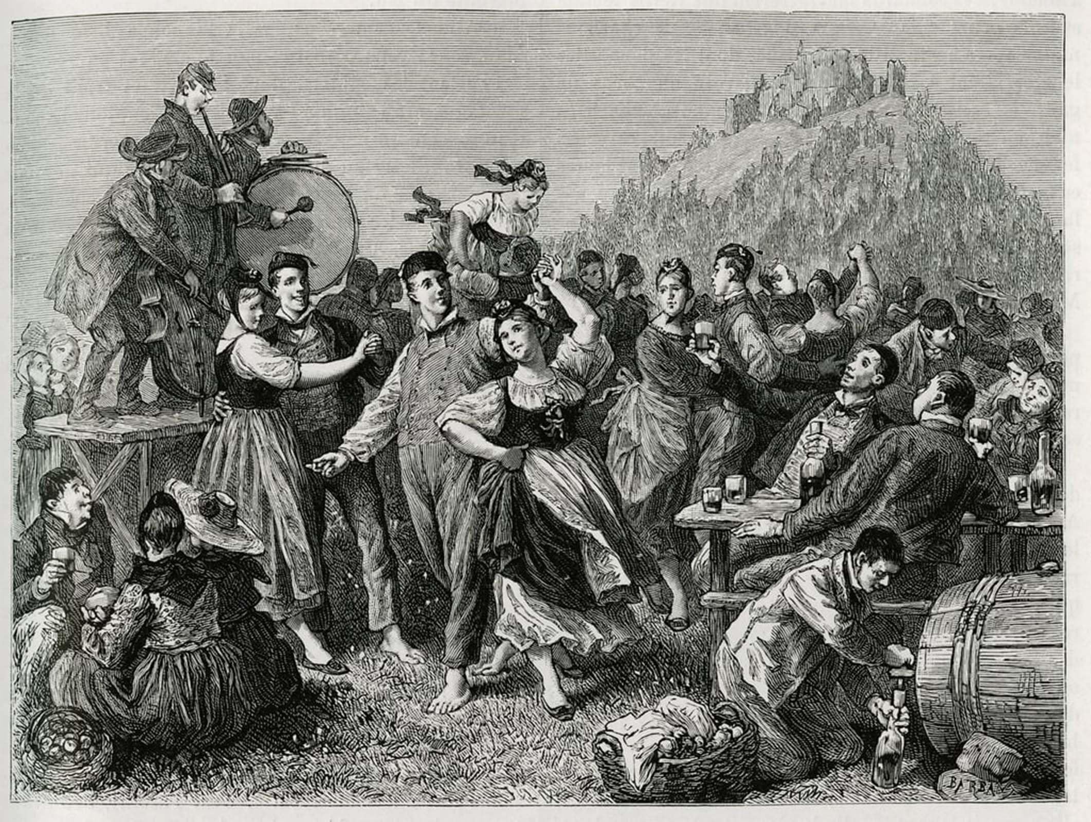 Serendipitp No Frame Retro Picture Poster Wall Art Pictures Painting Fete Des Patres At The Hohneck Sunday After Saint John By Frederic Theodore Lix Wall Art Canvas Print For Wall Decor 60X90cm