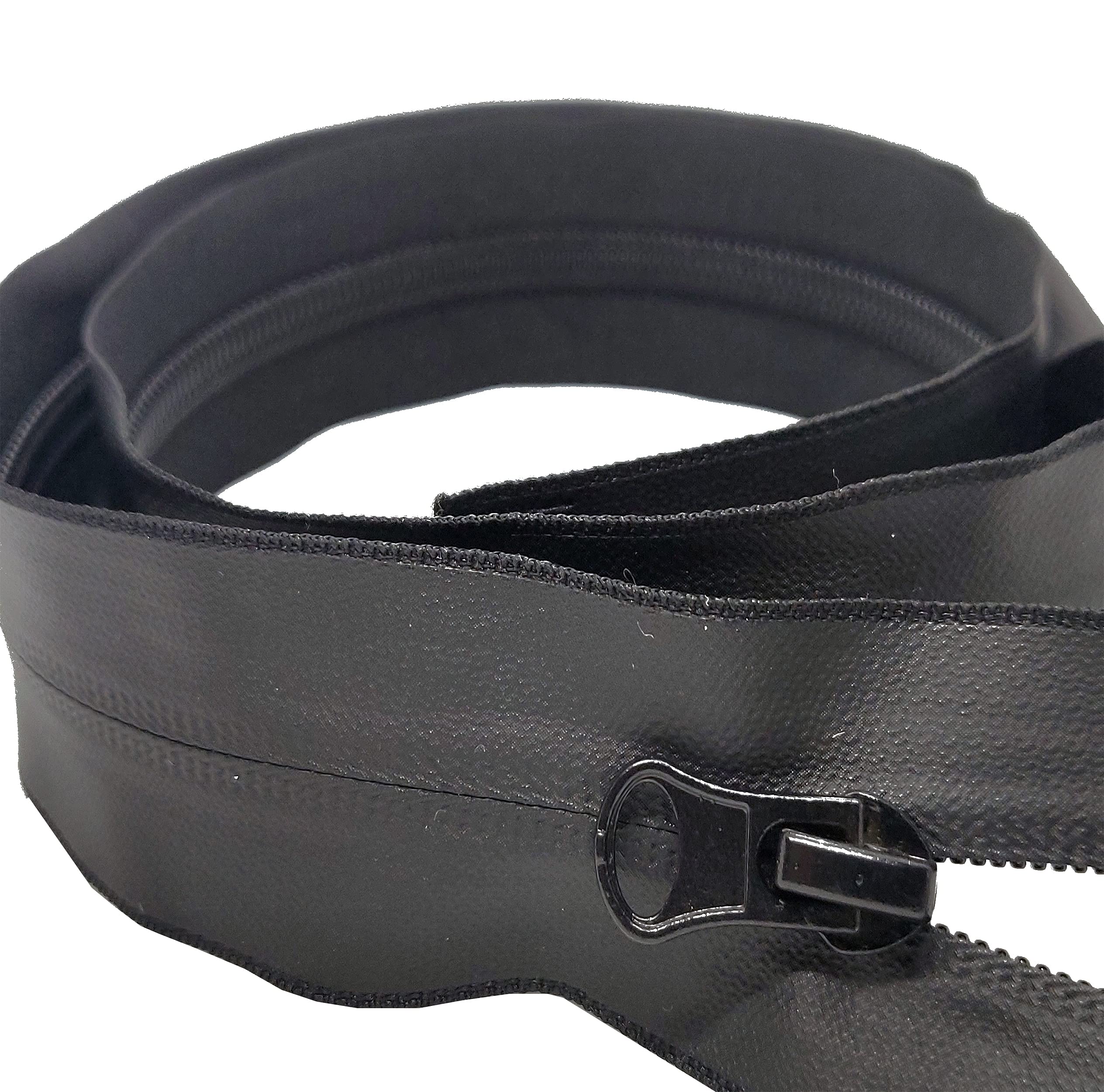 Zips & Bobs Black Replacement Waterproof Zip Size #5 Open End Fastener Single Slider Nylon Coil Water Resistant Zipper (, 80Cm (31.5''))