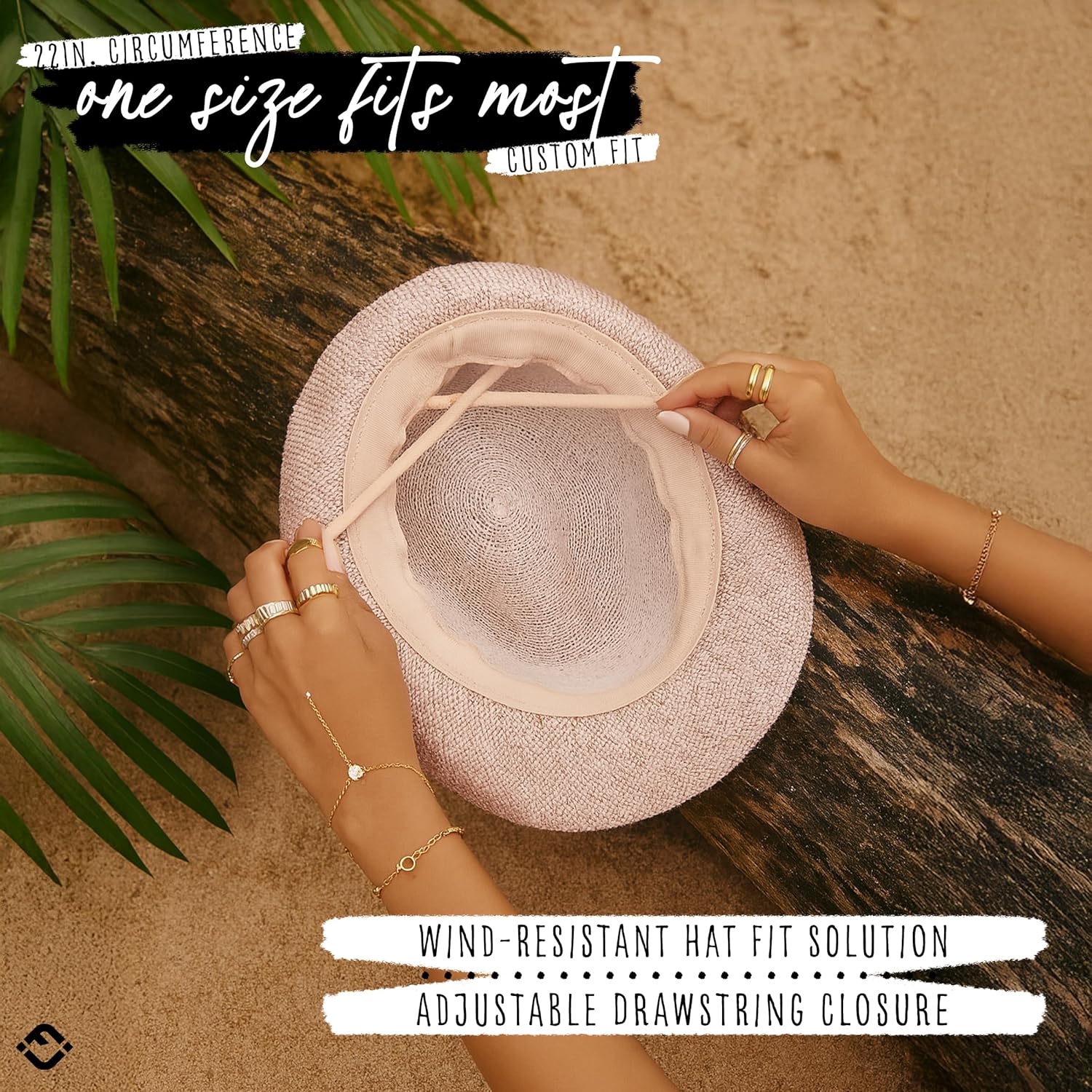 Funky Junque レディース ストロー フェドーラ サンハット - UPF 50+ 保護、ショートブリム、スタイリッシュな織