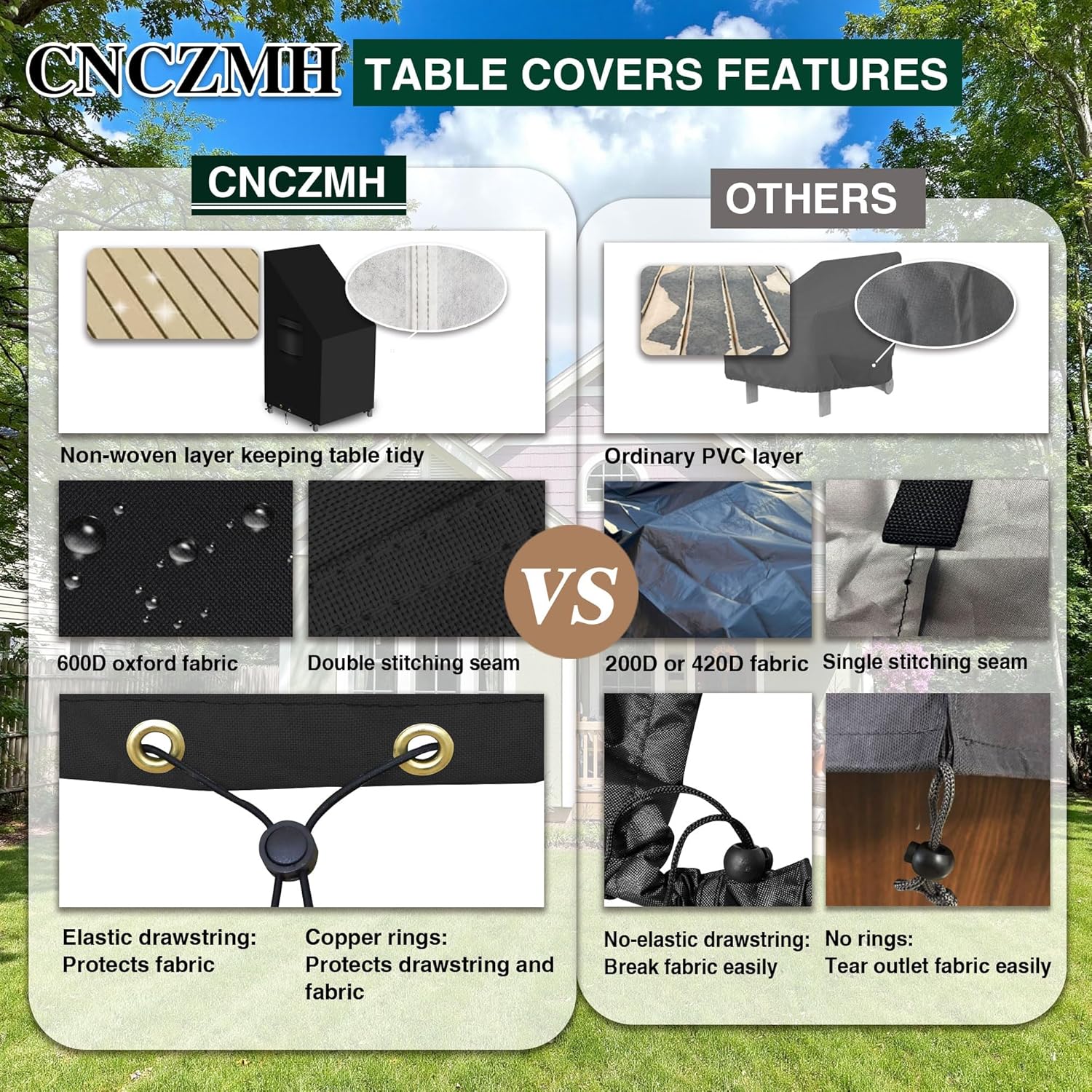 Heavy Duty Patio Chair Covers Waterproof Outdoor, 2 Pack 600D Patio Furniture Covers for Outdoor Rocking Swivel Adirondack Chairs, Lounge Deep Seat 27'' W x 27''D x 28''H/ 49''H Black