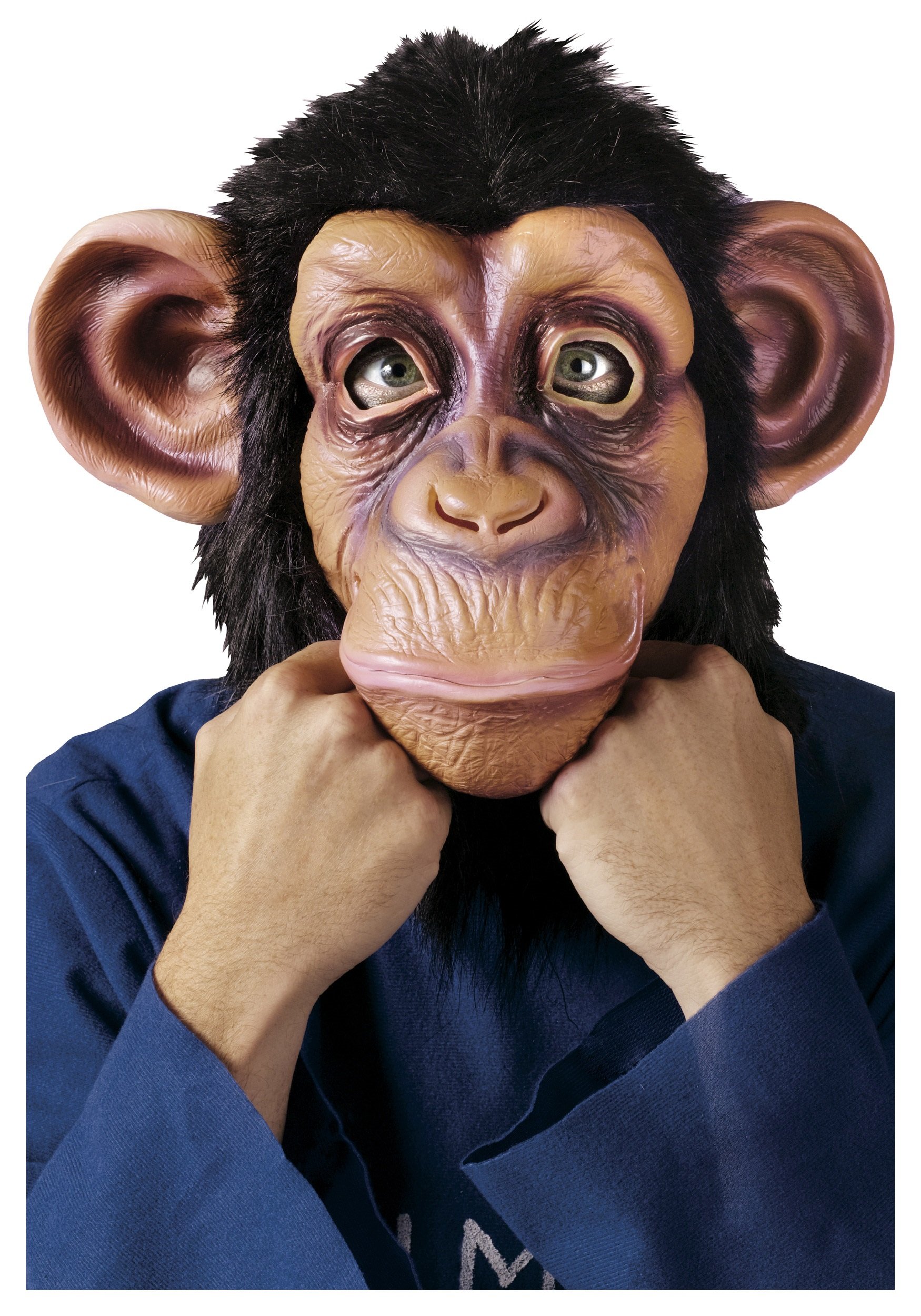 Fun World Deluxe Chimp Mask Adult Costume, Multi Color, Standard