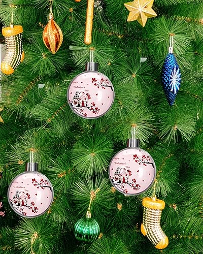 Miniatura 4 de Bolas de Navidad para árbol de Navidad decoración de Navidad inastillable gnomo rojo árbol de corazón bola colgante rosa para vacaciones boda fiesta