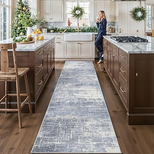 Miniatura 502 de Alfombra lavable para pasillo y de cocina, alfombra de entrada, vintage, suave para el suelo, alfombra antideslizante para interiores, para baño