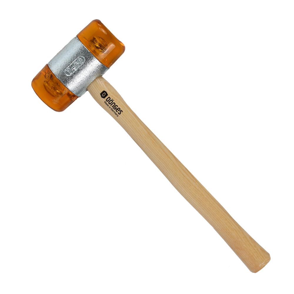 Dönges Młotek z tworzywa sztucznego z lakierowanym trzonkiem jesionowym, 60 mm, żółty