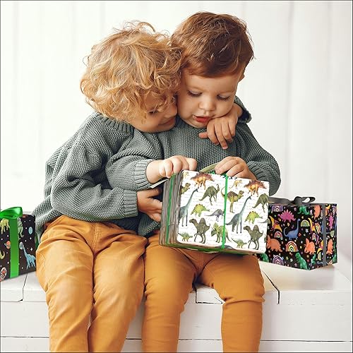 Miniatura 6 de RiukRaiu Papel de regalo de Navidad para niños, hombres y mujeres. Diseño de Navidad, envoltura de regalo que contiene tren de muñeco de nieve,