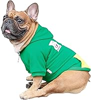 Vista 19 de iChoue Exclusiva Ropa de Lujo Suave Pro para Bulldog Inglés Sudaderas con Capucha Abrigo para Perros Medianos Bulldog Francés Pug Corgi Boston