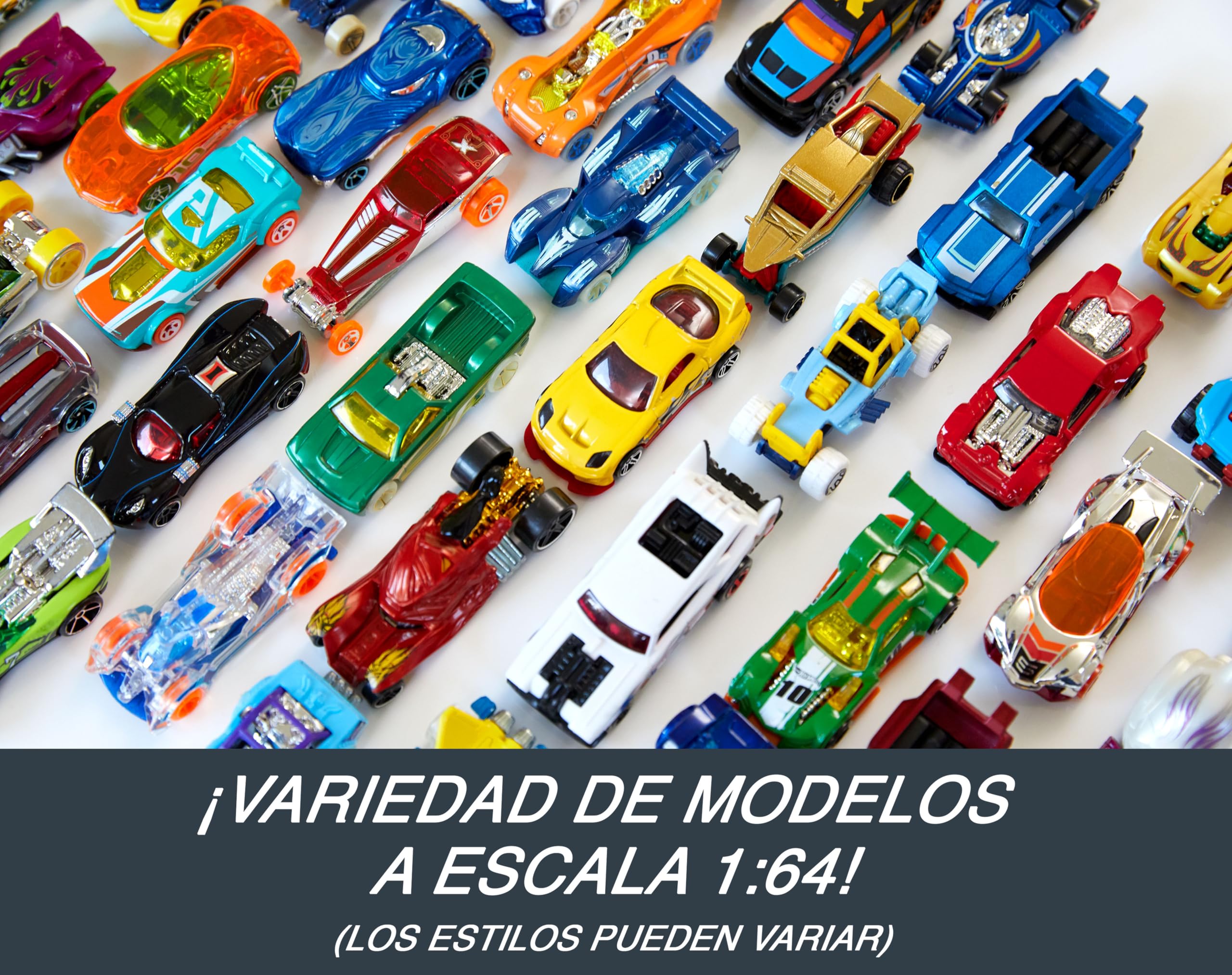 Hot Wheels Pack 50 Vehículos, Coches de Juguete (Modelos Surtidos, selección aleatoria), V6697