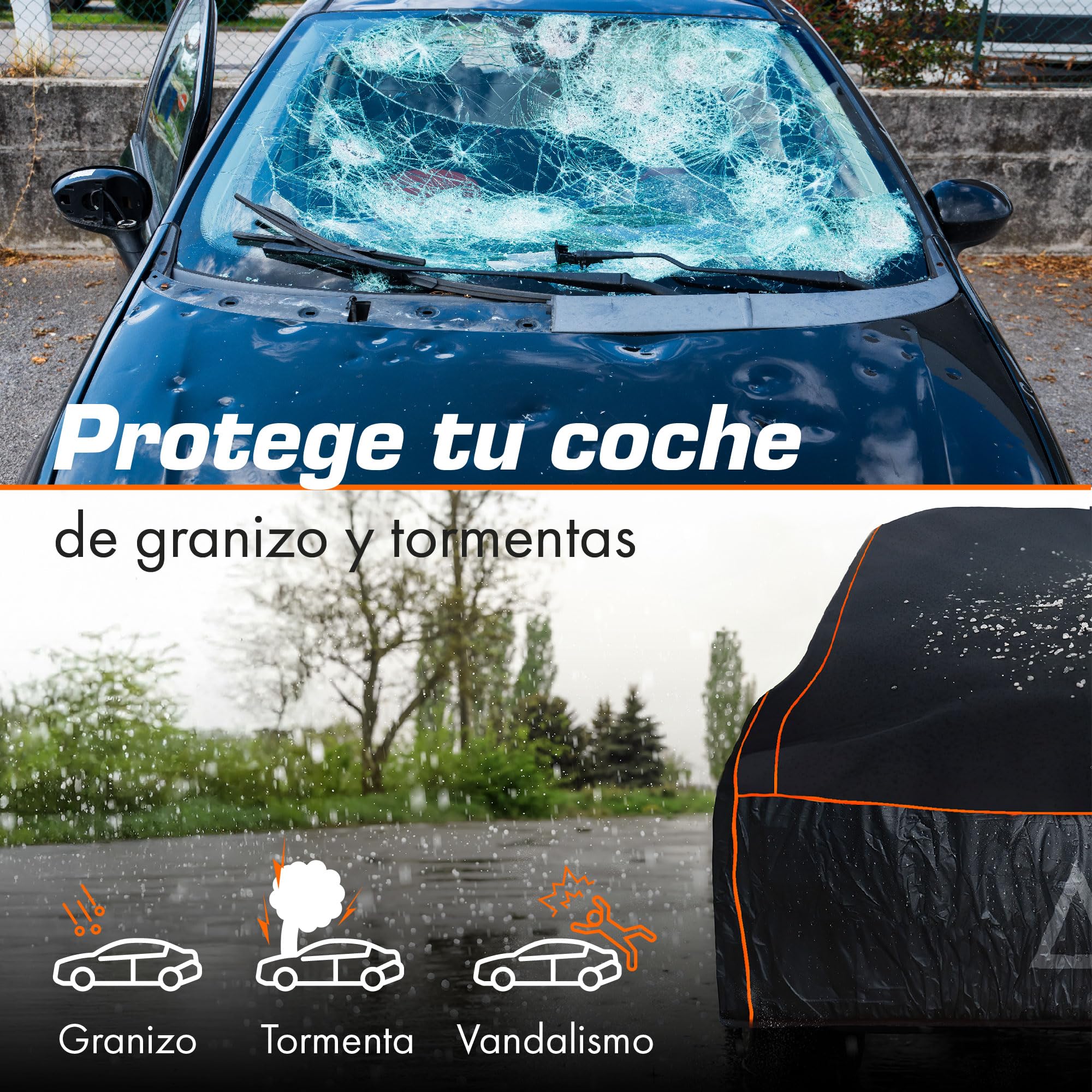 Upgrade4cars Funda Coche Exterior Anti-Granizo Version 2026 Accesorios