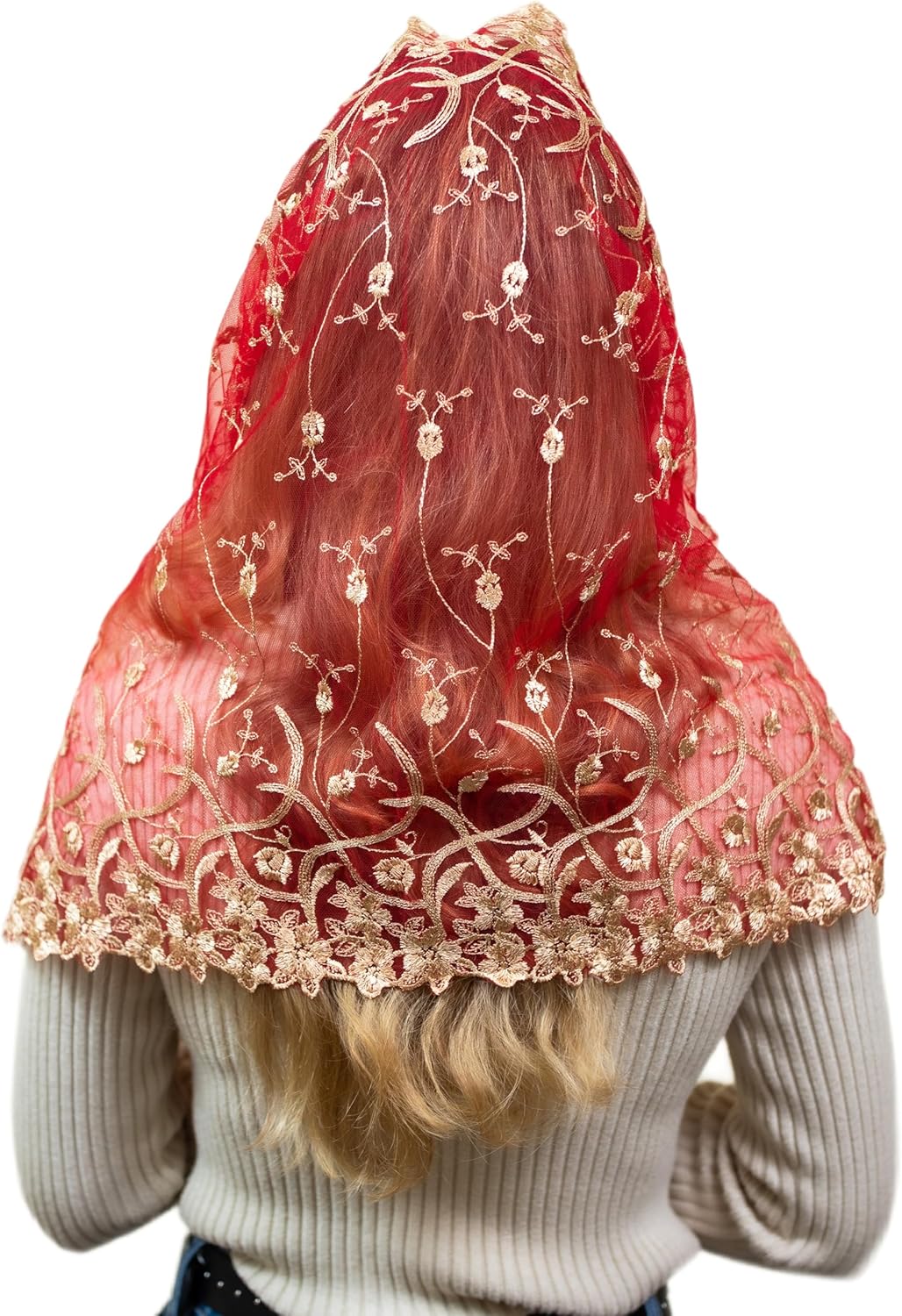 Catholic Mantilla Mass Infinity Chapel Church Veil - Lace Cathedral Head Veil for Women