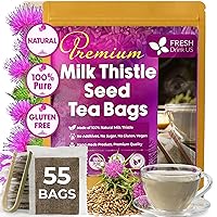 Vista 13 de FreshDrinkUS, 15 bolsas de té de cardo mariano premium, 100% natural y puro de semillas de cardo mariano. Té de hierbas con semillas de cardo
