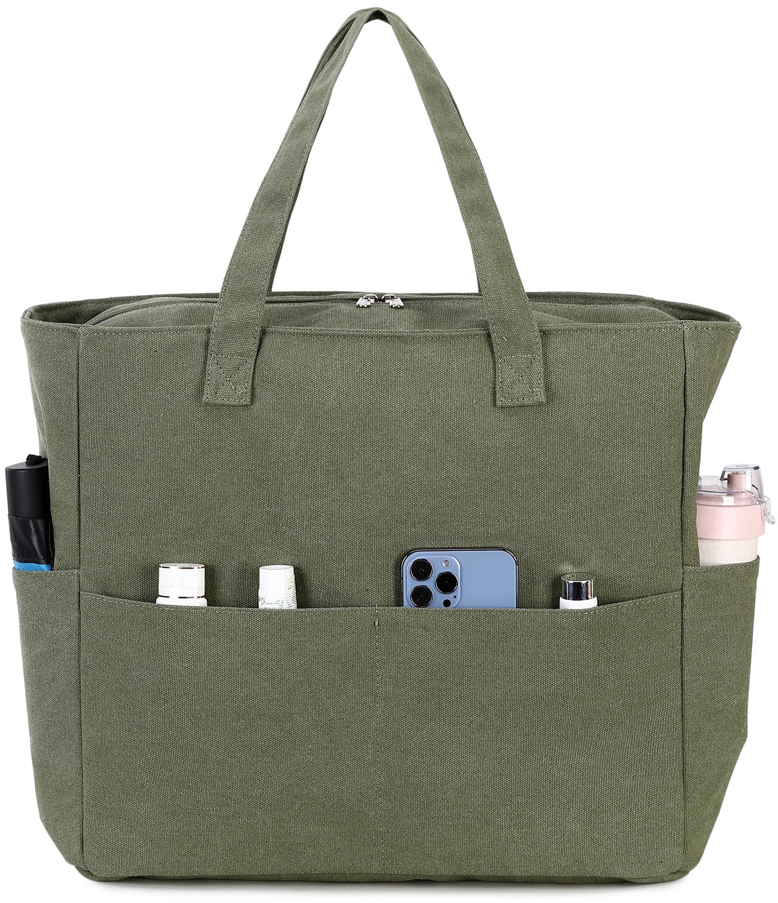 LEDAOU Large Beach Tote Bag Women Waterproof Sandproof Zipper Beach Tote Bag for Pool Gym Grocery Travel with Wet Pocket | Waterproof, Sandproof,