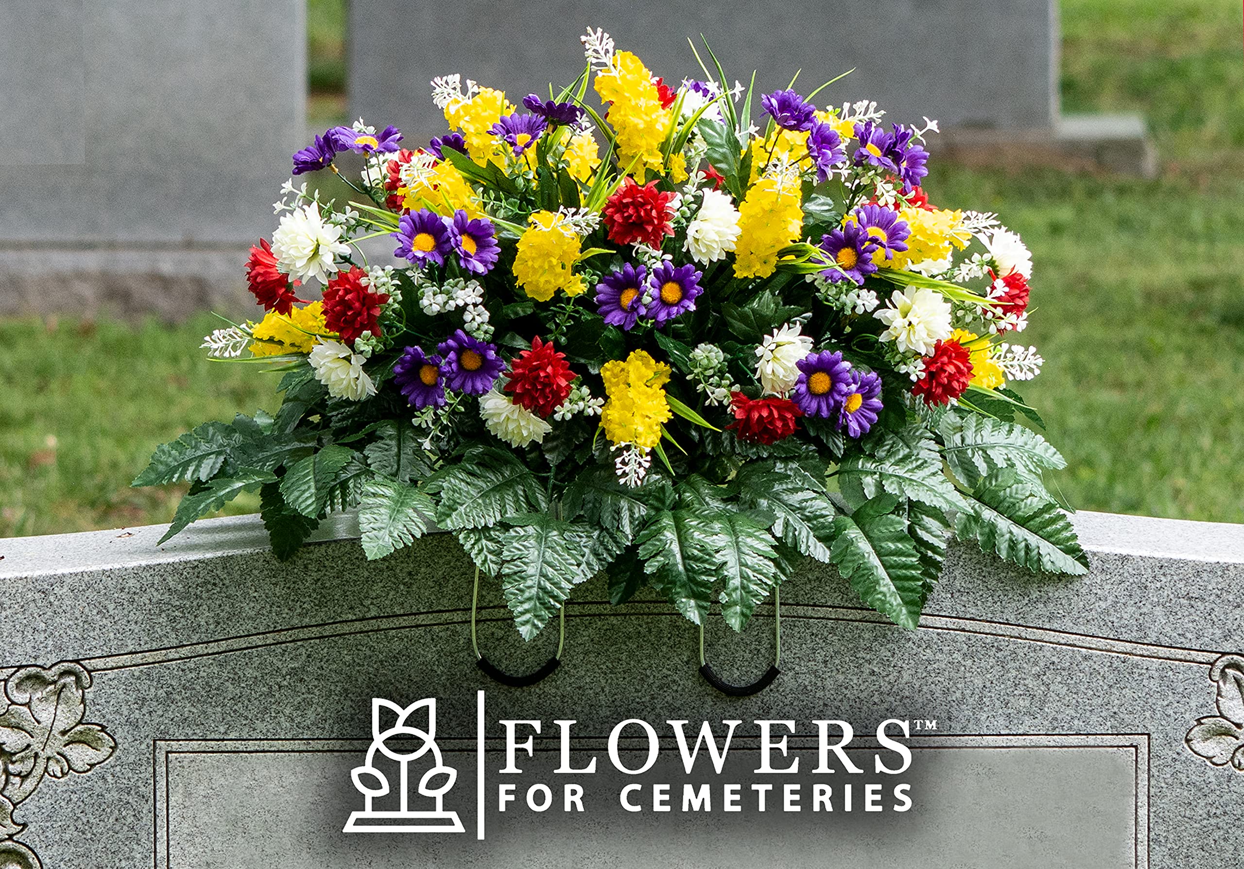 Artificial Cemetery Flowers 96 Heads Artificial Rose Bouquet Grave Flower Arrangement Vase Silk Memorial Headstone Decor Outdoor Gradient Blue Baa20fa1 8d43 45c1 912e 72cae57109fa.1d9ceb4f46d1b77e94c1678928523f60