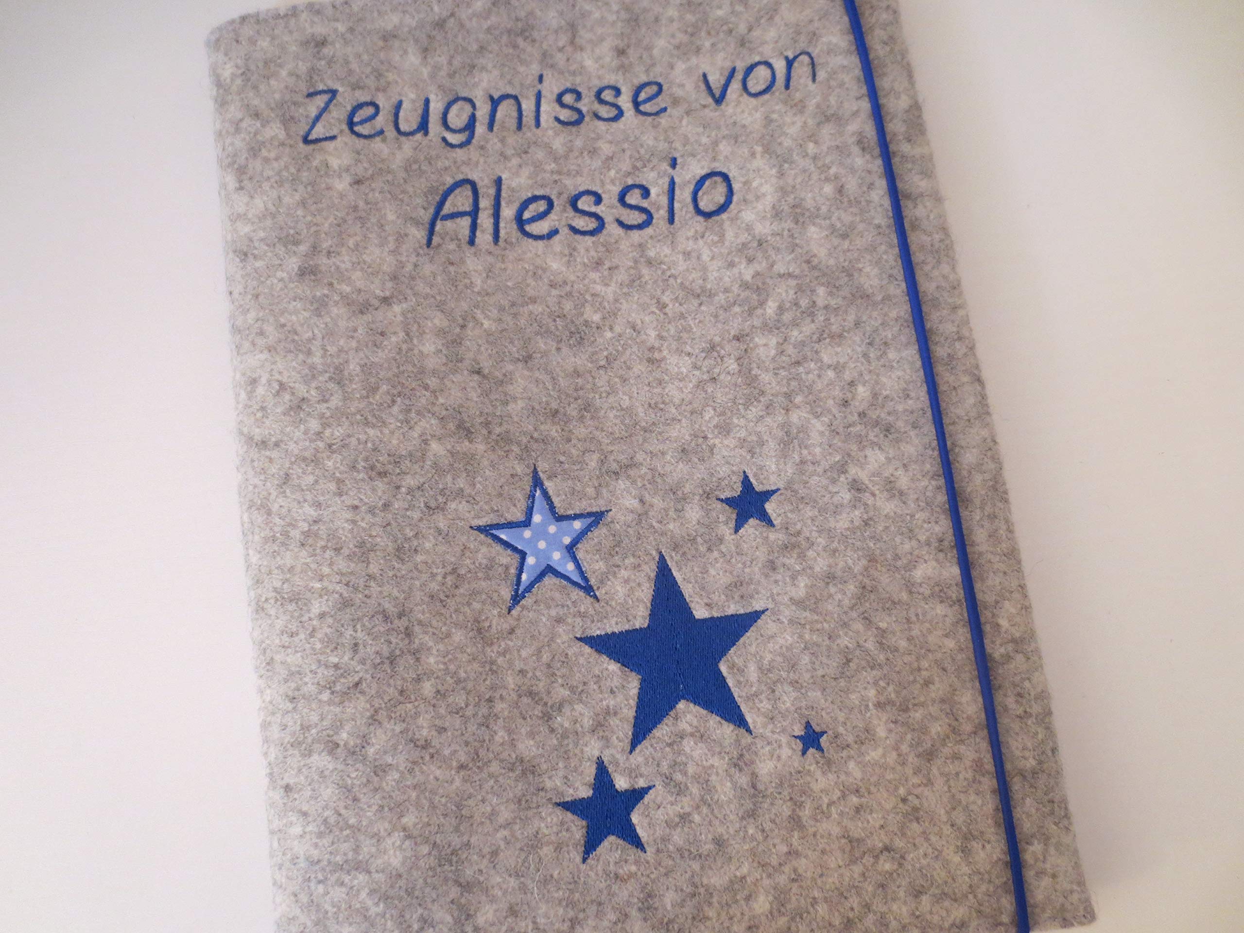 Zeugnismappe Wollfilz Mappe Zeugnisse DIN A4 Grundschule Schule