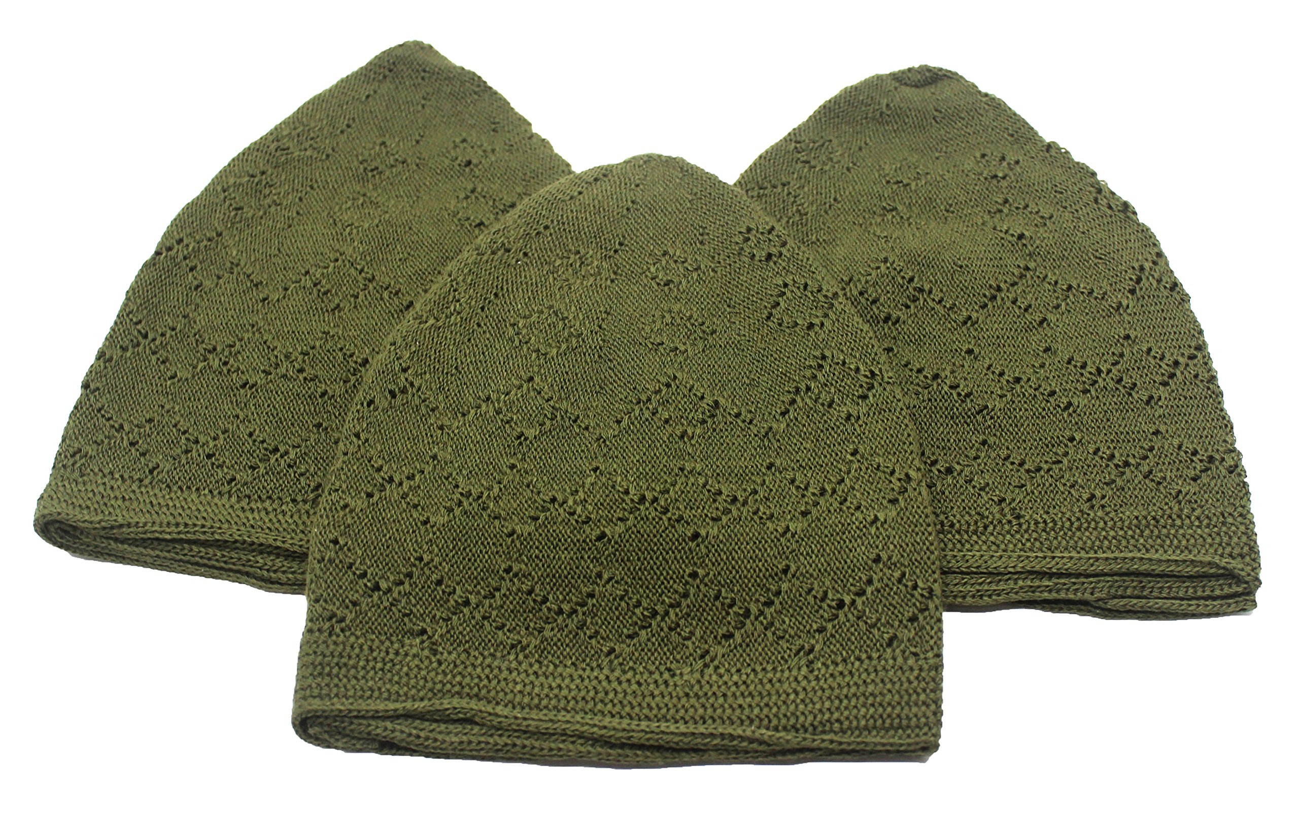 3X Islam Muslim Knit Cap Kufi Topi 