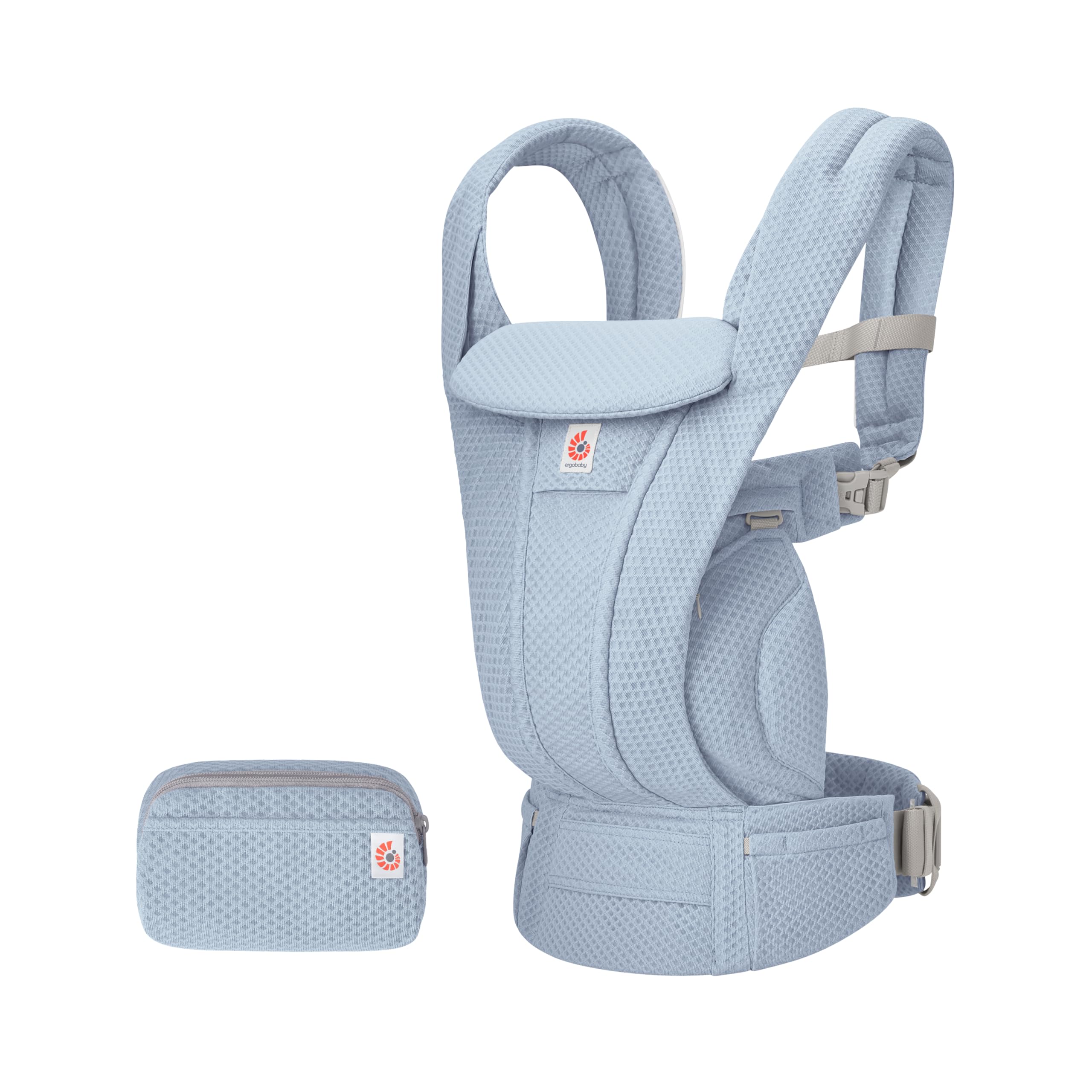 Ergobaby Omni Deluxe All-in-One Baby Carrier for Newborns from Birth up to 20kg, Ergonomic 4-Position Cotton Baby Carrier Back Carrier Travel System, Pearl Grey — view 12