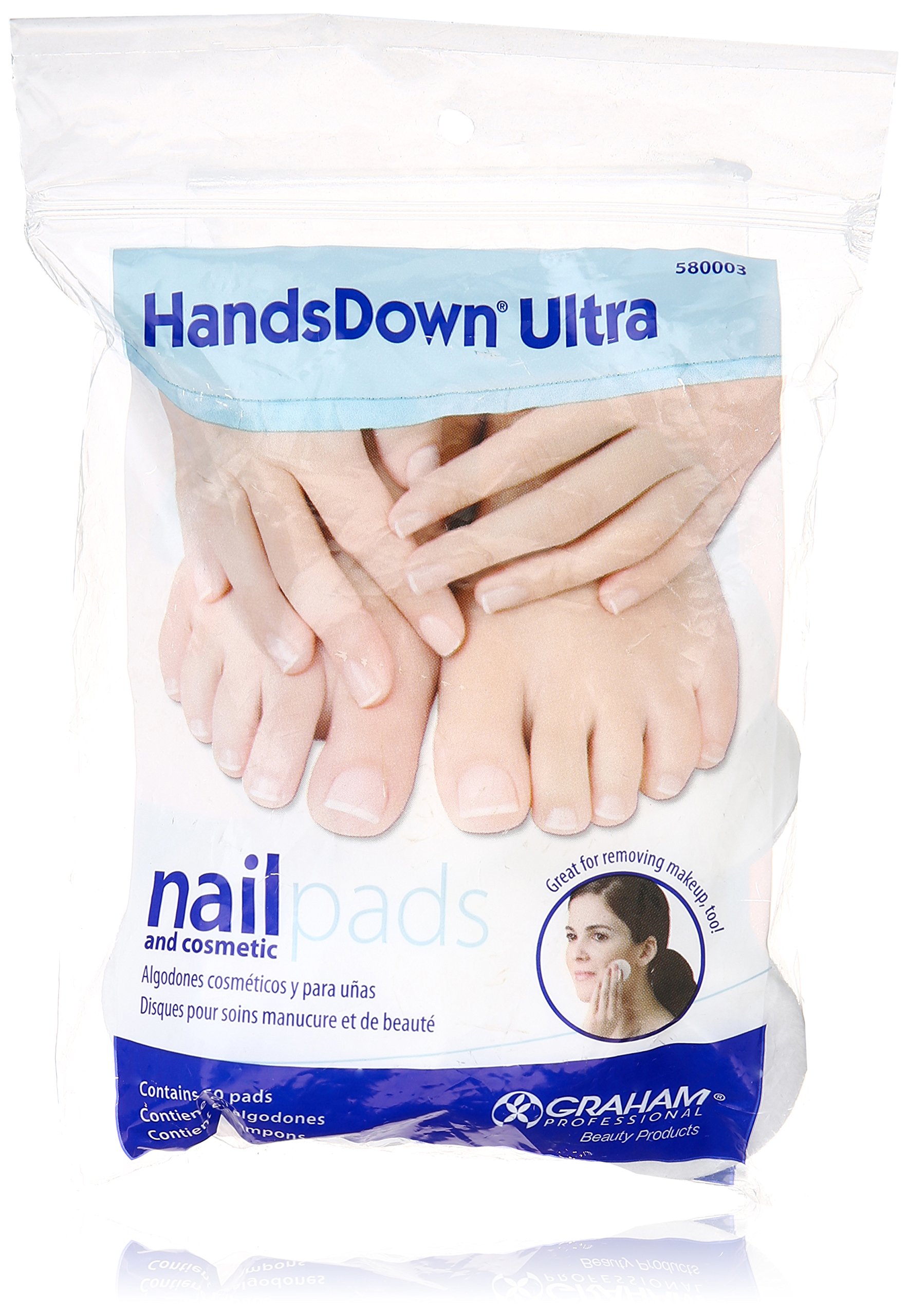 GrahamHands Down Ultra Nail and Cosmetic Pads, 60 Count