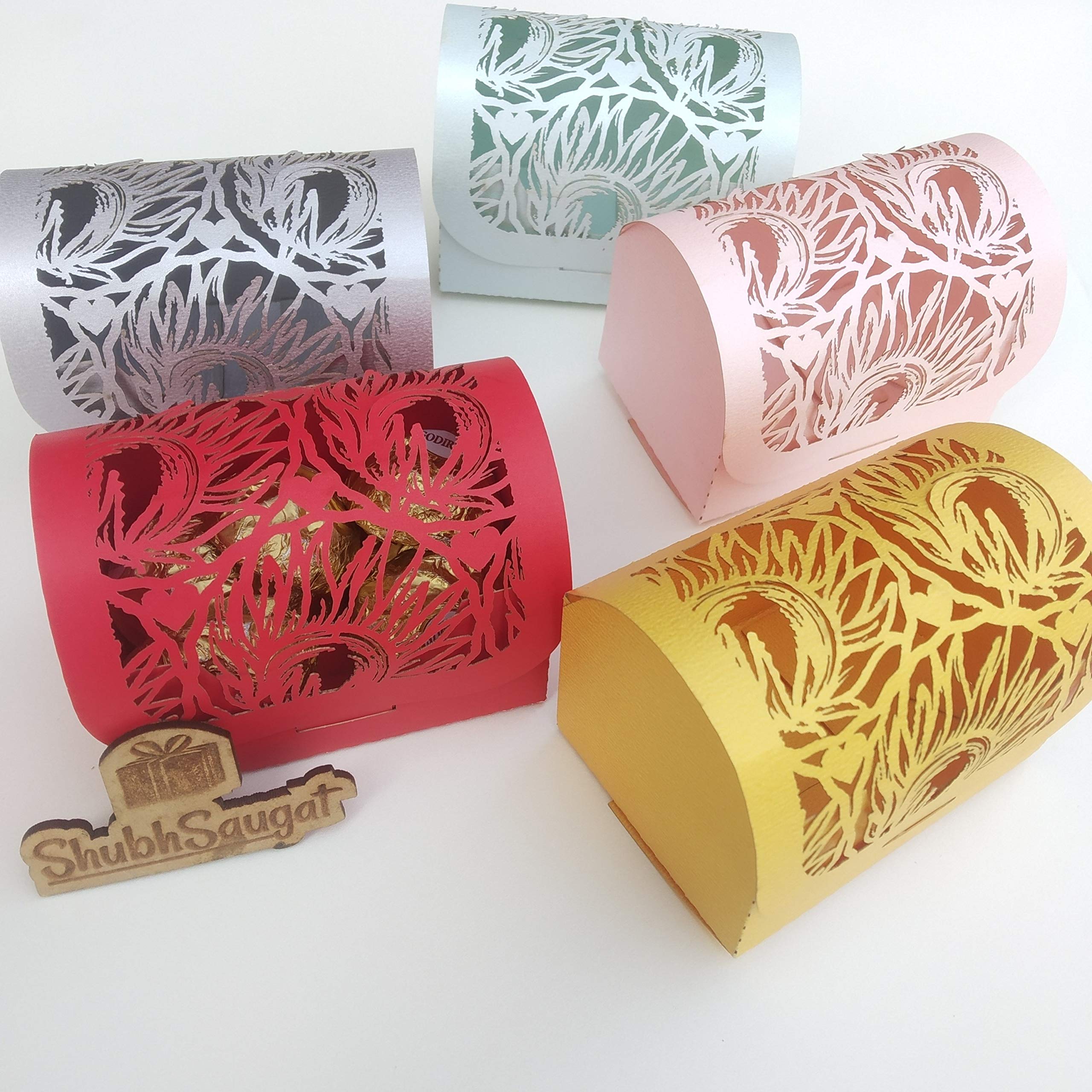 Trunk Style Paper Gift Box by ShubhSaugat | Treasure Chest Box | Pack 50 Pcs