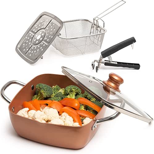 Moss & Stone 5 Pcs Copper Chef Cookware Non Stick