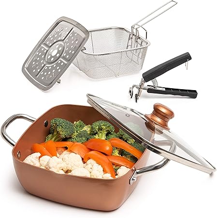 Moss & Stone 5 Pcs Copper Chef Cookware Non Stick