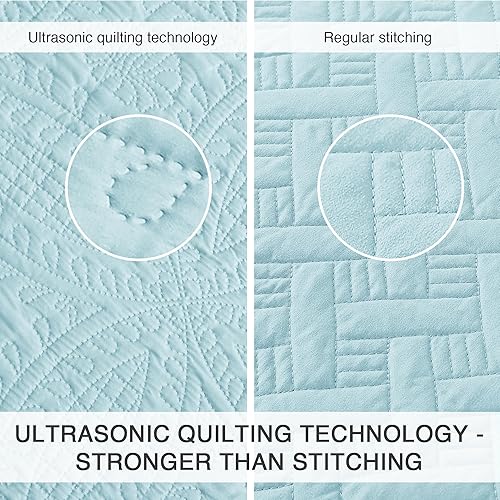 Vista 229 de Love's cabin Colchas para cama Queen de color blanco, colcha suave de verano, colcha de microfibra ligera, colcha de estilo moderno