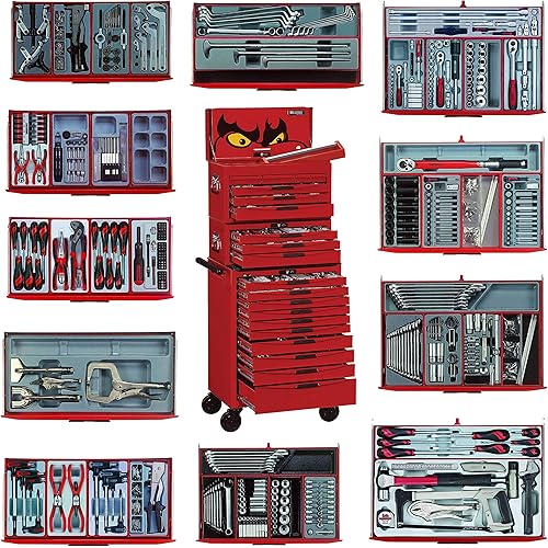 Teng Tools 715 Piece Mixed Mega Master Tool Kit + 3 Heavy Duty Toolbox Storage Cases - TCMM715N