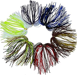 Silicone Spinnerbait Skirts Replacement Jig Skirts, 6/18/30 Bundles Rubber DIY Fishing Lures 50 Strands for Spinnerbaits Buzzbaits Spoon Blade Squid Jig Fly Tying Material