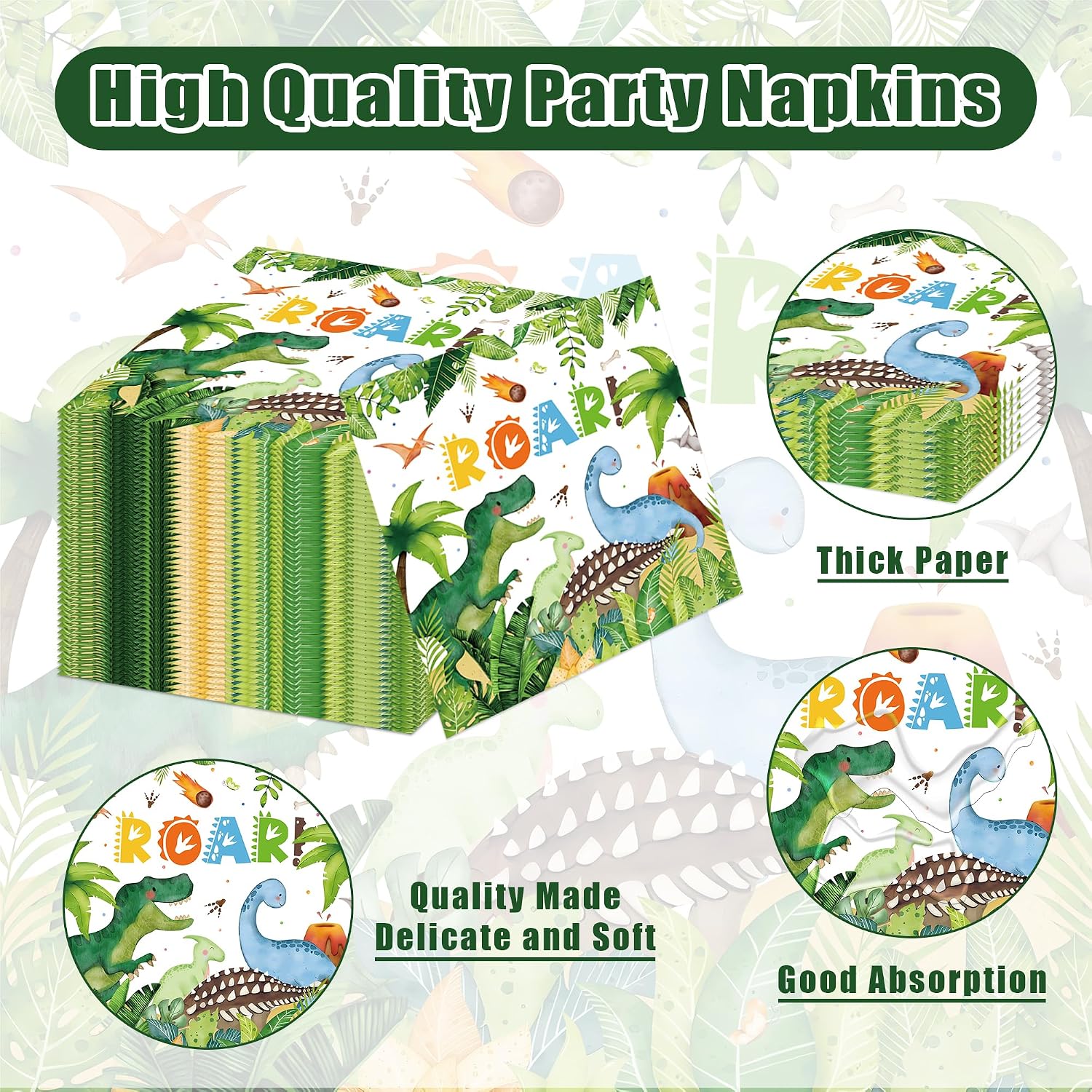 168PCS Dinosaur Birthday Party Decorations,Dinosaur Theme Party Tableware Set Plates Napkins Cups for Boy Dino Party Supplies Serves 24 Guests