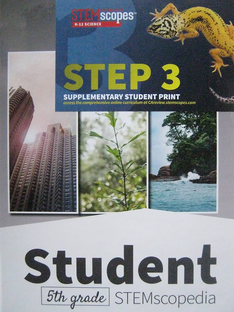 STEMscopes Student 5th Grade STEMscopedia California CA-NGSS