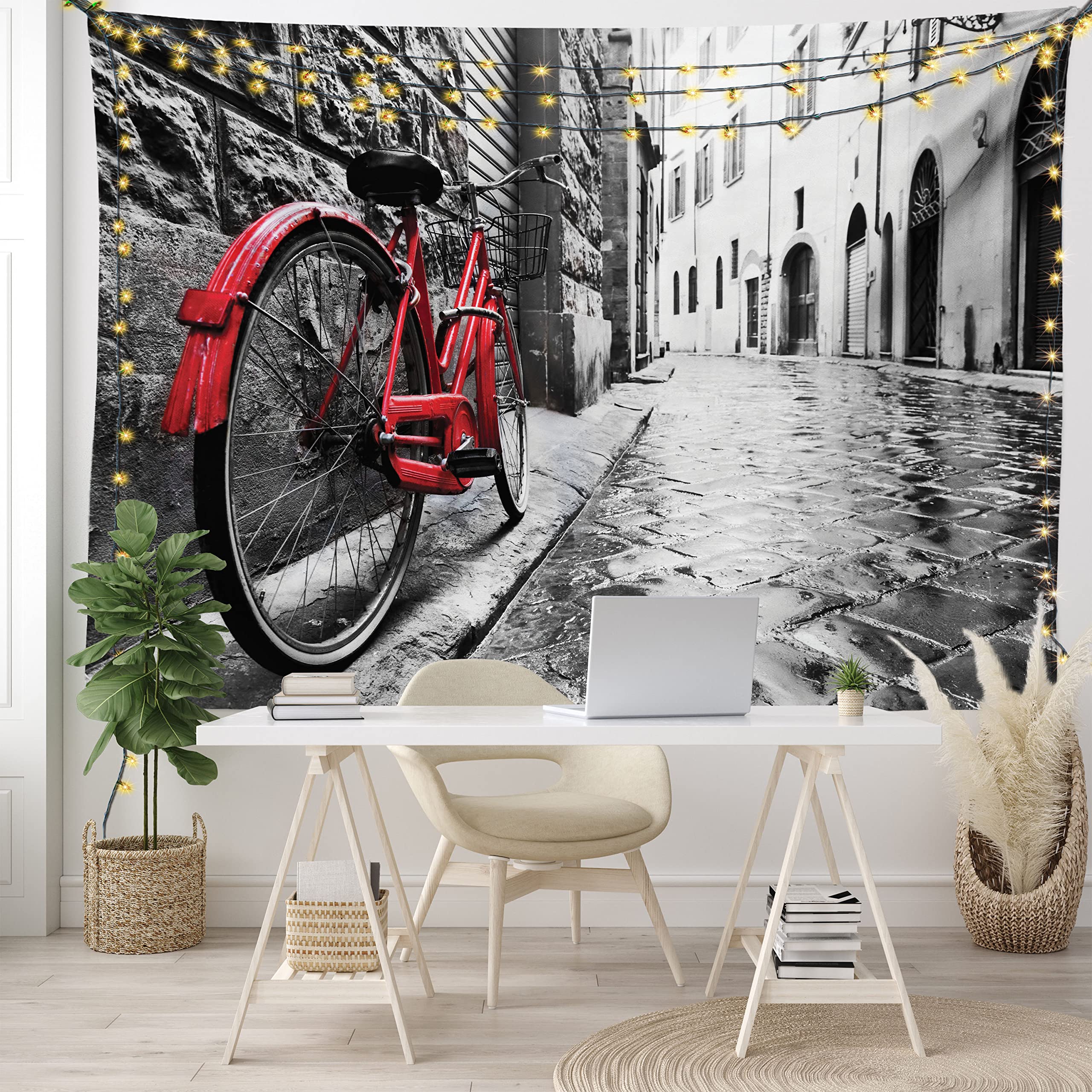 Amazon.co.jp: Lunarable 自転車タペストリー クラシックバイク