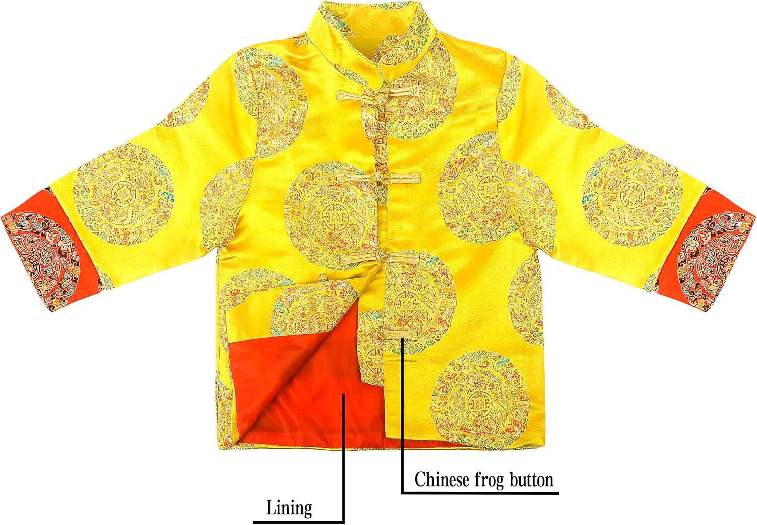 Boys Chinese Lunar New Year Jacket for Kids Dragon Tang Suit With Hat Asian Traditional Festival Costume 3-12years