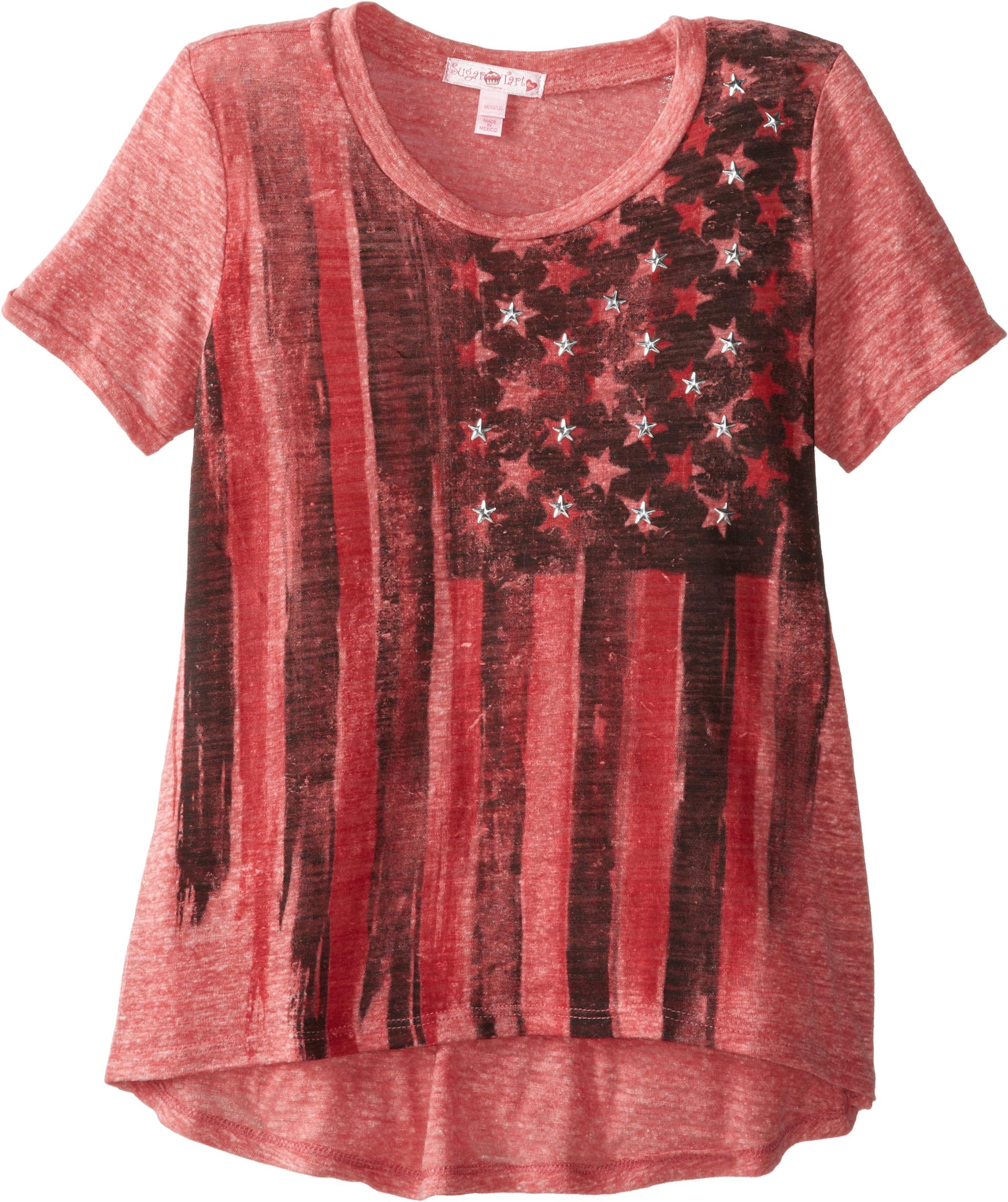 Sugartart Love Big Girls' Red Flag Tee