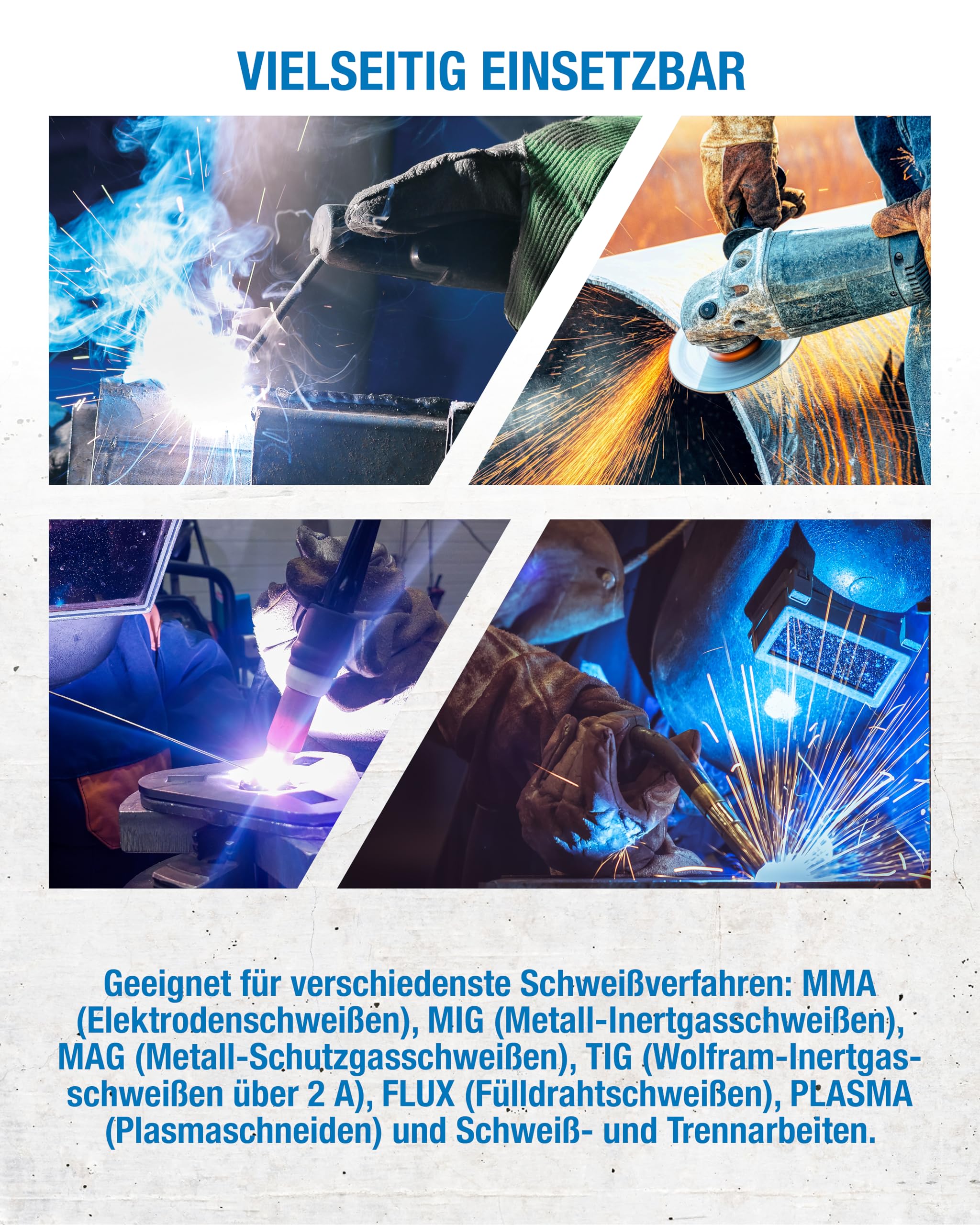 CFH Profi Automatik-Schweißhelm AS 843 – 4 Lichtsensoren, Memory-Funktion, Low-Battery-Anzeige, Sichtfeld 108 x 74 mm, UV/IR-Schutz DIN 16, für MMA, MIG, MAG, TIG, FLUX, PLASMA und Schleifen