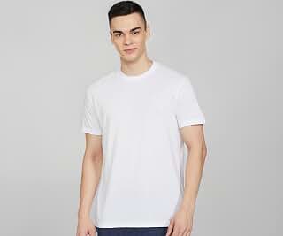 Men's Cotton Regular Fit Half Sleeves Crew Neck Solid Lounge T-Shirt
