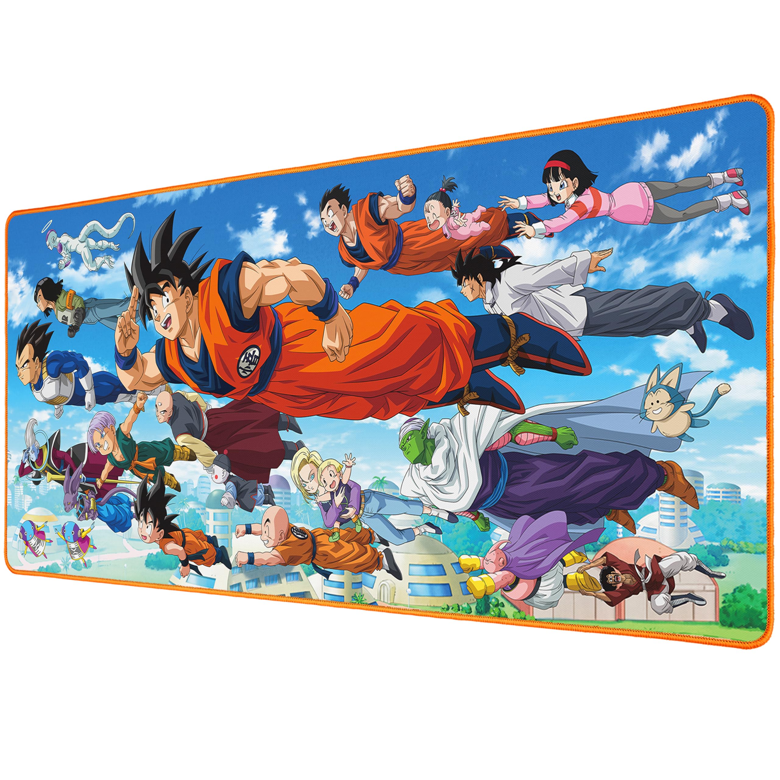 Subsonic XXL Mouse Pad - Desk Pad 90x40 cm - Dragon Ball - Smooth Surface Optimized for Sensors, Non-Slip Base, Stitched Edges