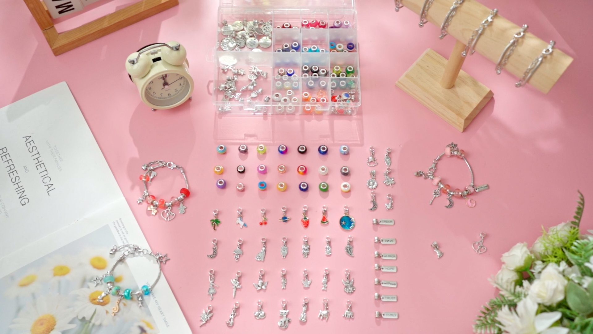 Amazon.com: Ferreve 231 Pcs Charm Bracelet Making Kit Snake Chain